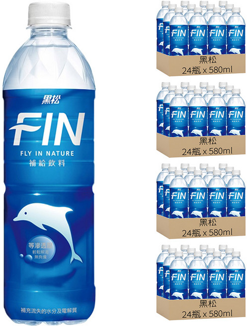 黑松 FIN 補給飲料, 580ml, 96瓶