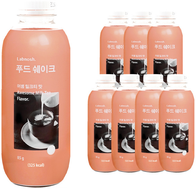랩노쉬 푸드쉐이크 어썸밀크티맛, 85g, 8개