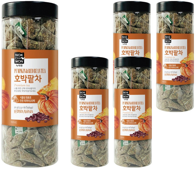 녹차원 호박팥차, 1.5g, 60개입, 5개