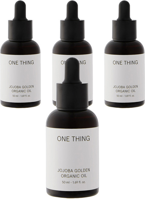 원씽 유기농 비정제 냉압착 호호바 오일, 50ml, 4개