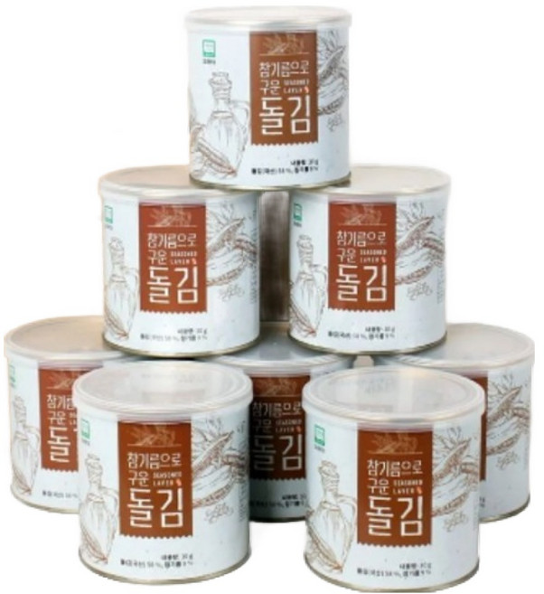 자양돌김 참기름으로 구운 곱창 캔돌김, 8개, 30g