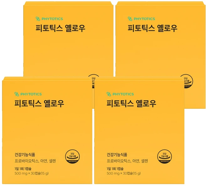 피토틱스 옐로우 유산균, 30정, 4개 - 쿠팡