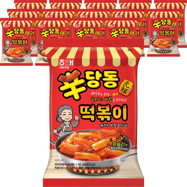 해태제과 신당동 떡볶이 과자, 192g, 15개
