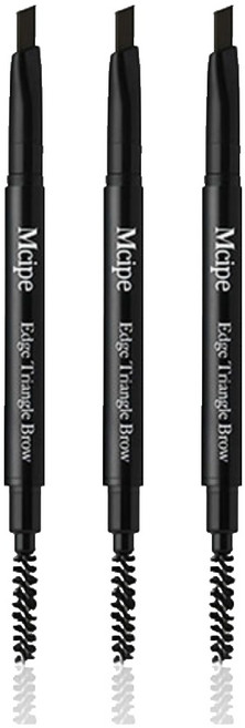 엠시피 타투 엣지 삼각 브로우 펜슬 0.25g, 1호 다크브라운, 3개