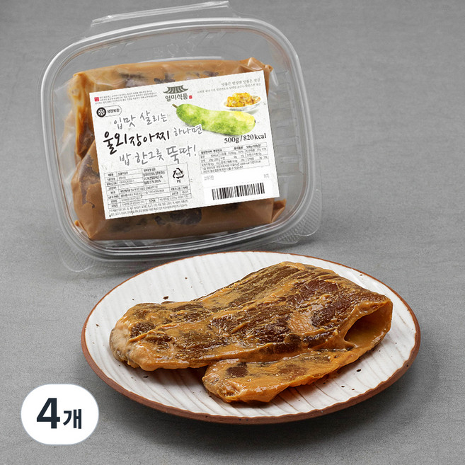 일미식품 군산 참 울외장아찌, 500g, 4개