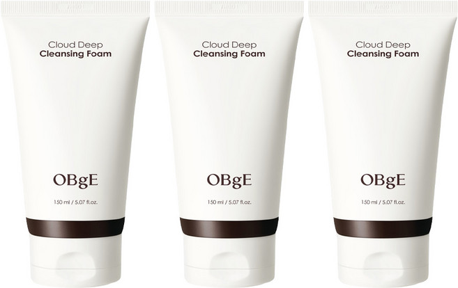 OBge 클라우드 딥 클렌징폼, 3개, 150ml
