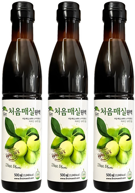 青梅濃縮汁, 500ml, 3個