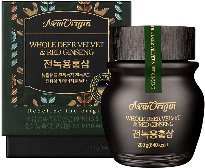 뉴오리진 유한건강생활 전녹용홍삼, 200g, 1개