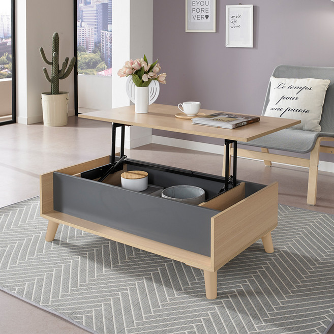 데코라인 라이징 리프트업 테이블 방문설치, 메이플그레이