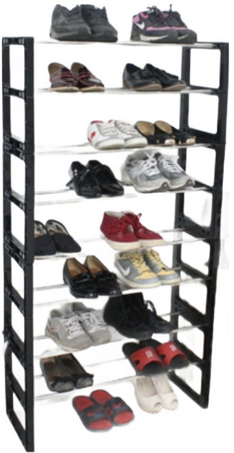 가쯔 신발 정리대 9단 70cm, 블랙, 1개