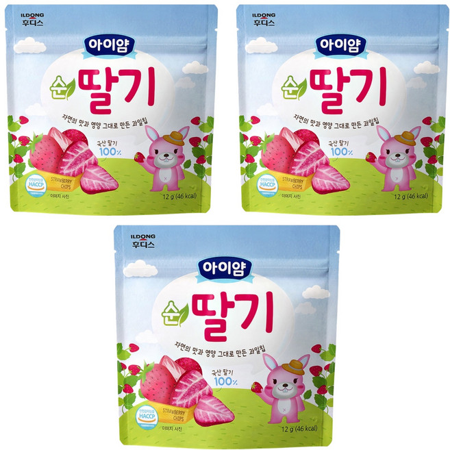 아이얌 과일칩, 12g, 3개