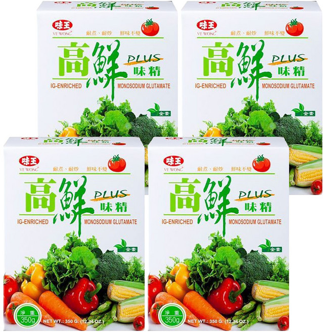味王 高鮮PLUS味精, 350g, 4盒