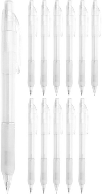 투명 비움 샤프, 0.5mm, 12개
