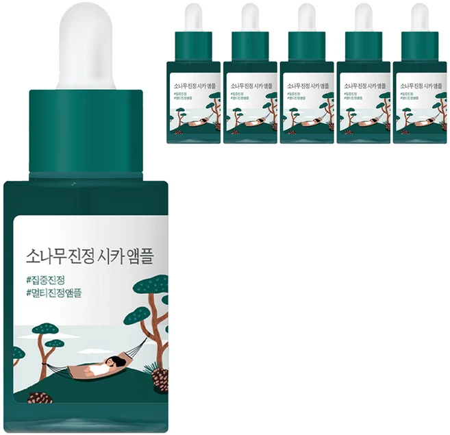 라운드랩 소나무 진정 시카 앰플, 30ml, 6개 - 쿠팡
