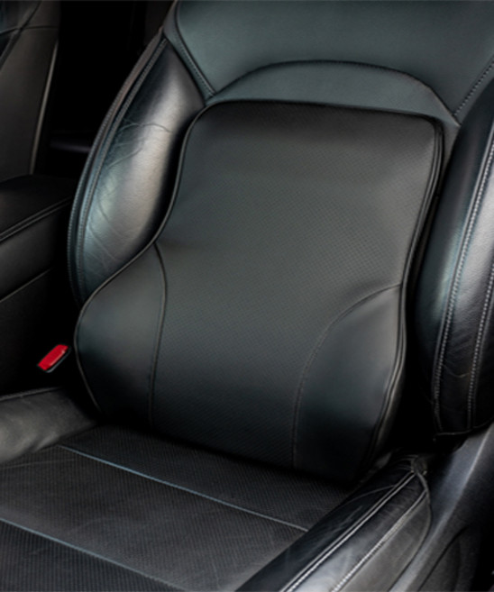 메모리폼 나파 에디션 차량용 등쿠션, 블랙, 1개