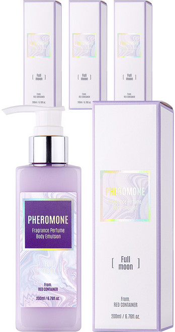 레드컨테이너 페로몬향 바디 에멀전 풀문, 4개, 200ml