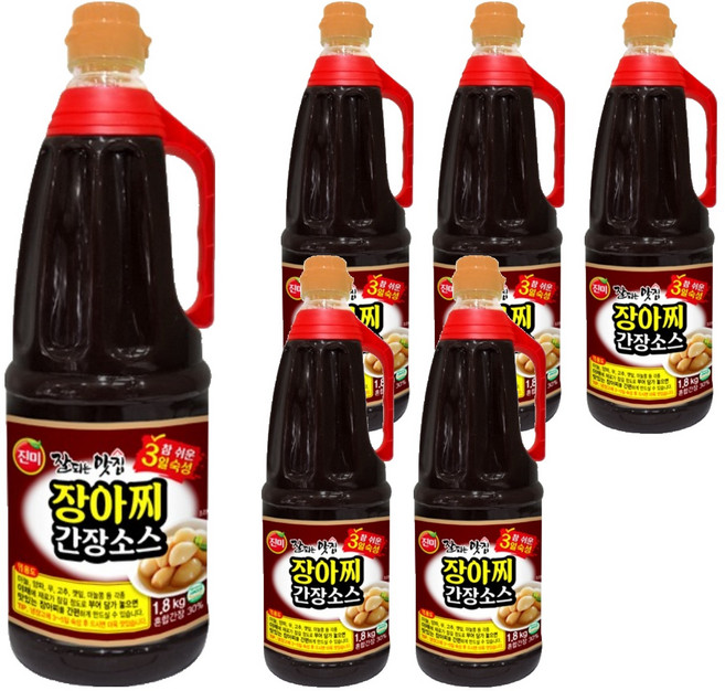 진미 잘되는맛집 장아찌 간장소스, 1.8kg, 6개