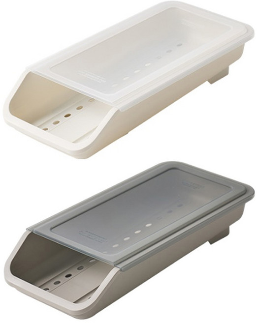 EASY&FREE 16格雞蛋收納盒 附蓋子, 白色 + 灰色, 2入