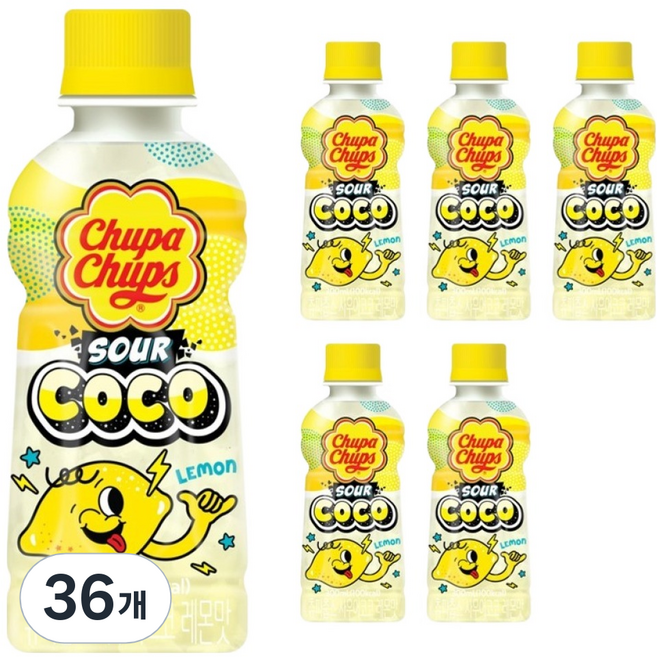 츄파춥스 사우어코코 레몬 주스, 36개, 240ml