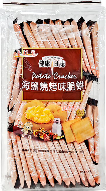 HEALTH DAILY 健康日誌 海鹽燒烤味脆餅, 408g, 1袋
