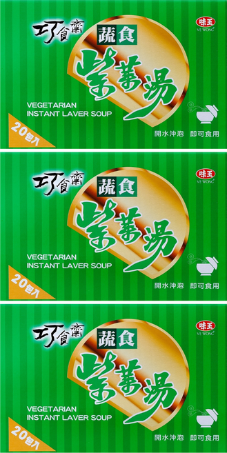 味王 巧食齋蔬食紫菜湯, 70g, 3盒