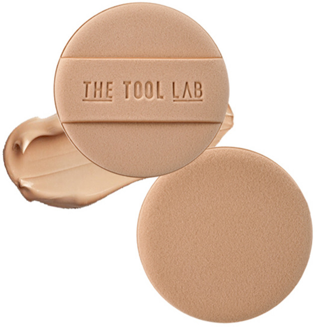 더툴랩 롱래스팅 텐션 퍼프 Round, 베이지, 2개