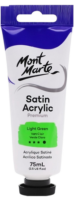 Mont Marte 蒙瑪特 75ml緞面壓克力顏料-淺綠 PMSA7521, 75ml, 1色, 1條