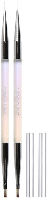 젤로젤로 프리미엄 듀얼 체크 브러쉬, 2개, 투명