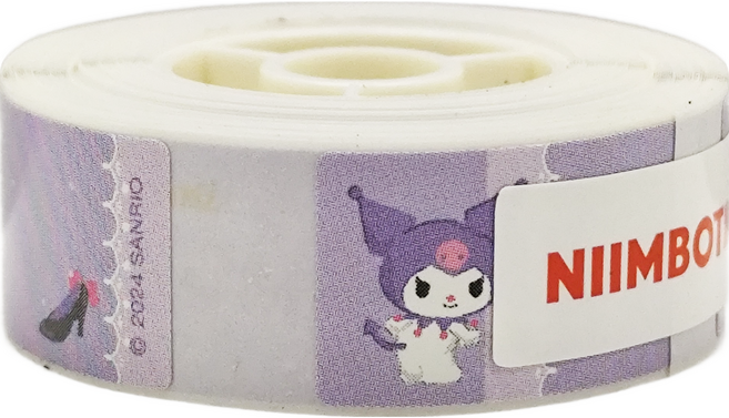 NIIMBOT 酷洛米 自黏性熱感應紙 D61/D11/D11S/D110/H1S 專用 紫色氣息, 140張, 1捲