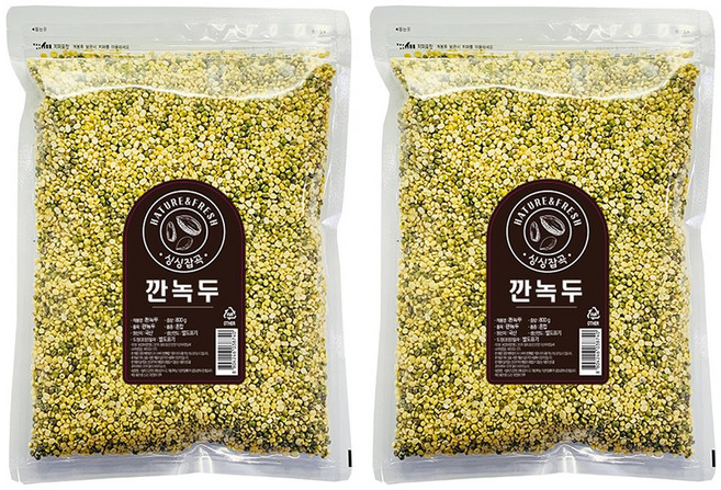 월드그린 싱싱잡곡 깐녹두, 800g, 2개
