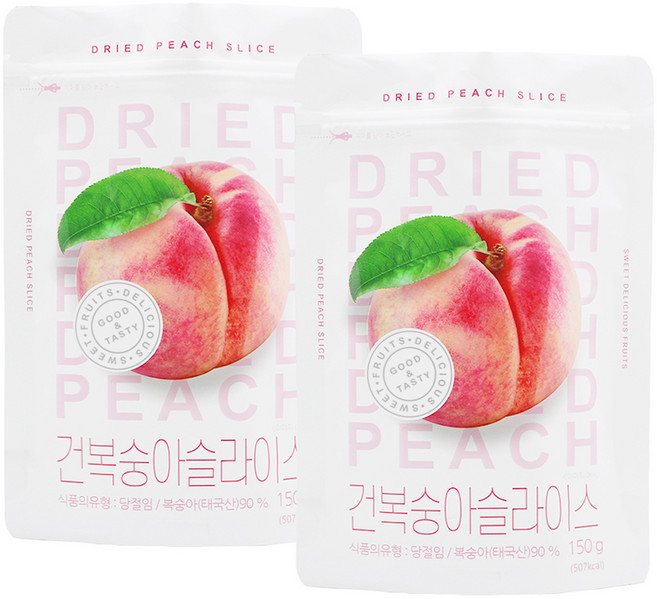넛츠데이 건복숭아 슬라이스, 150g, 2개