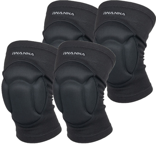 아이워너 멀티 다용도 쿠션 무릎 보호대 2p, 2개, 블랙