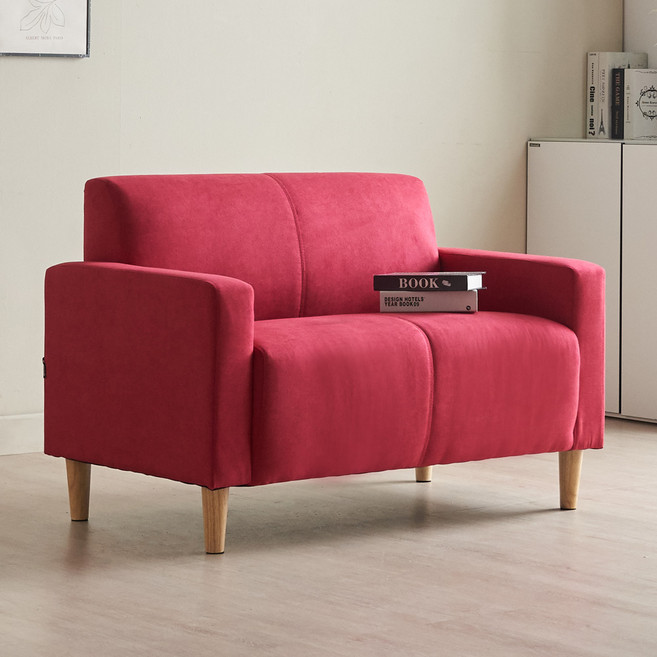 에보니아 이브 2인용 소파의자, 레드