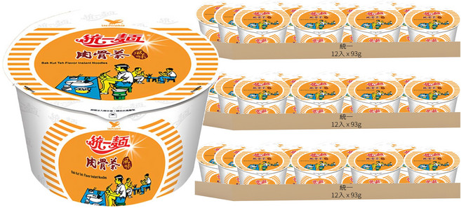 統一麵 肉骨茶風味 93g, 36入