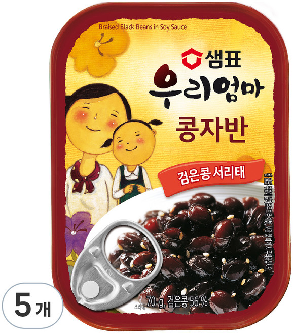 샘표 우리엄마 콩자반, 70g, 5개