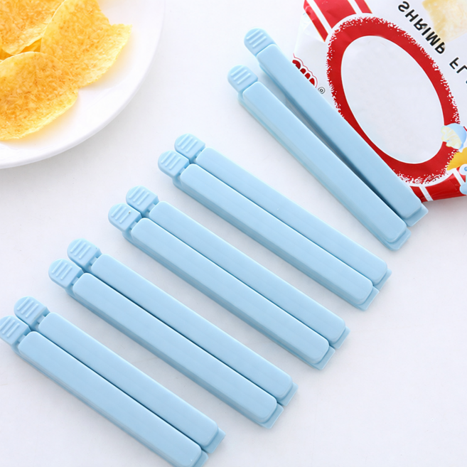 알파커머스 강력한 과자 봉지 집게 밀폐 밀봉 클립 소형, 블루, 10개