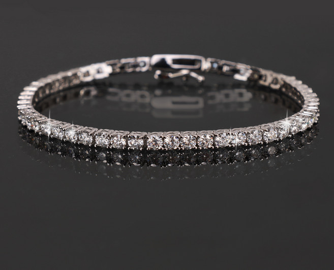 주리에떼 GRA 모이사나이트 3mm 4프롱 실버925 클래식몬드 테니스 팔찌 + 사은품 반지 + 쇼핑백