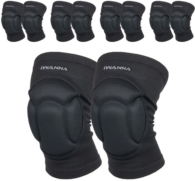 아이워너 멀티 다용도 쿠션 무릎 보호대 2p, 5개, 블랙