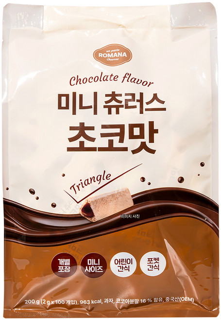 로마나 미니 츄러스 초코맛, 100개, 2g