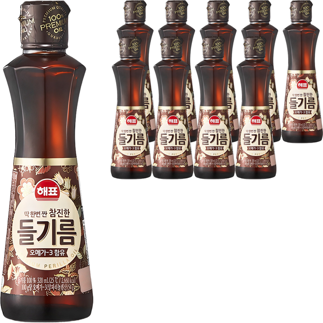 해표 참진한 들기름, 320ml, 12개