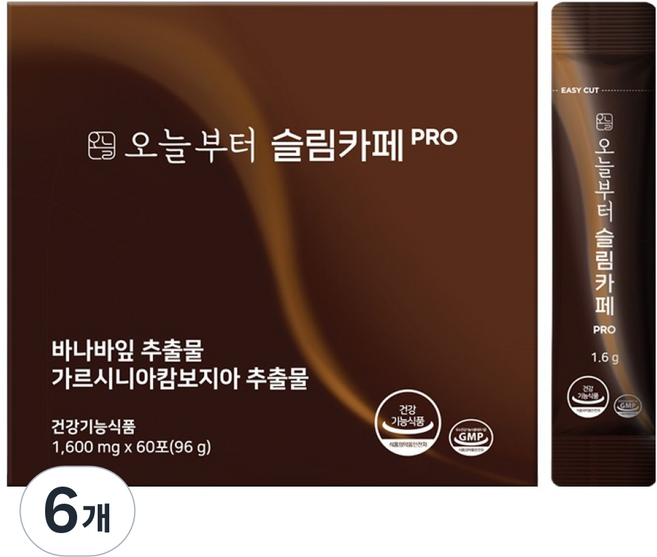 오늘부터 슬림카페PRO, 96g, 6개