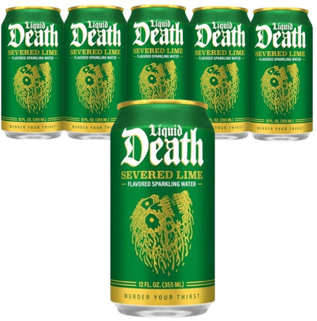 리퀴드데스 세버드 라임향 스파클링 워터 탄산음료, 6개, 355ml