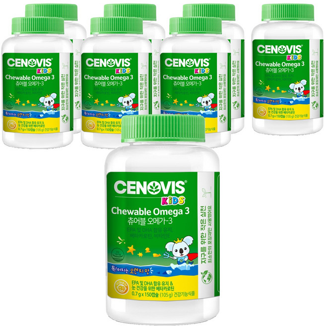 세노비스 키즈 츄어블 오메가3, 150정, 8개