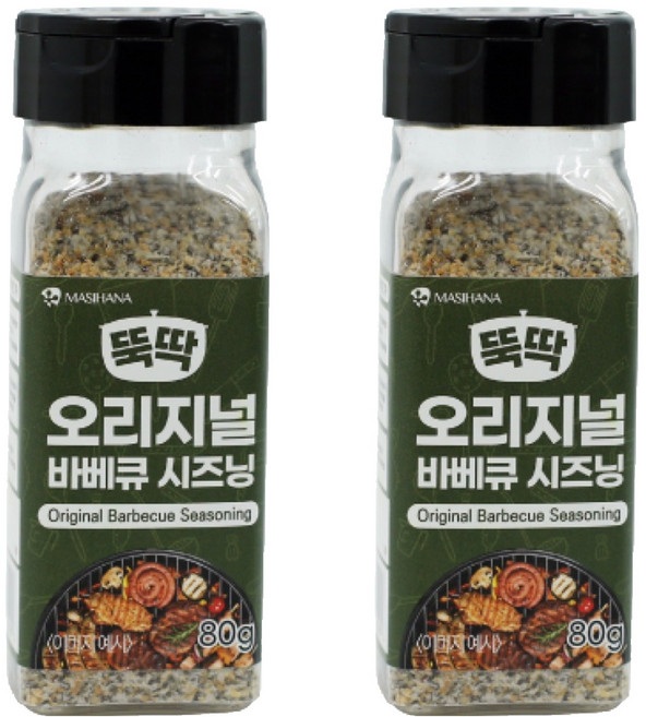마시하나 뚝딱 오리지널 바베큐 시즈닝, 80g, 2개