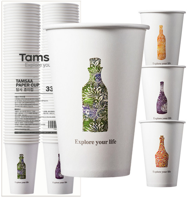 탐사 고평량 종이컵 330ml, 100개입, 1개