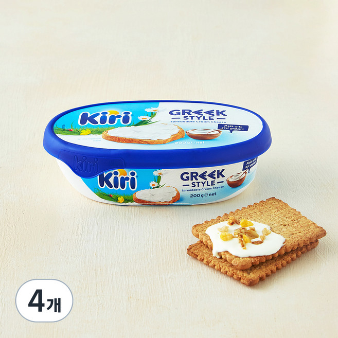 끼리 그릭스타일 크림치즈, 200g, 1개입, 4개
