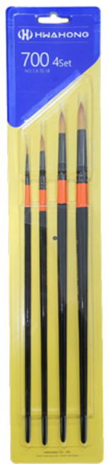 화홍산업 700 수채화붓 세트 4종, 1호, 6호, 10호, 14호, 1세트