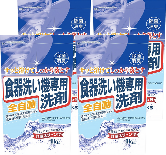 Rocket Soap 火箭石鹼 洗碗機專用碗盤清潔劑, 1kg, 4包