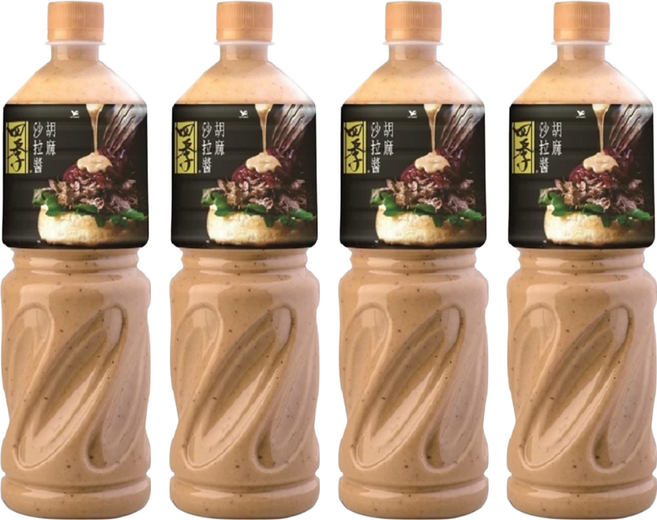 統一 四季 胡麻沙拉醬, 950ml, 4瓶