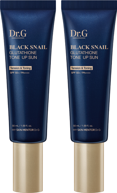 닥터지 블랙 스네일 글루타치온 톤업 선크림 SPF50+ PA++++, 50ml, 2개